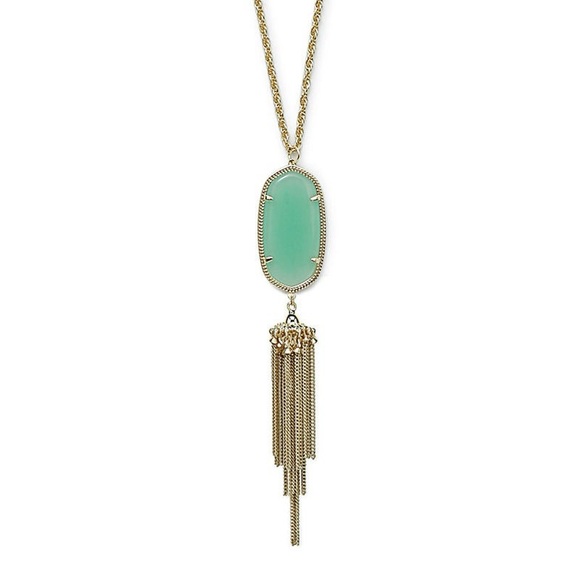 Kendra Scott Rayne Necklace Chalcedony - Picture 1 of 13